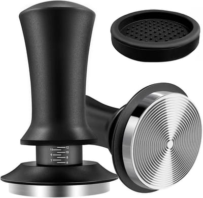 Espresso Tamper Set met Veermechanisme en Mat - RVS Koffie Tamper 53mm 54mm - Espressomachine - Barista Koffie Stamper Accessoires