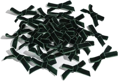 100 Stuks Mini Fluwelen Strikken voor Cadeaus, Decoraties en Doe-Het-Zelf Projecten - Perfect voor Kerst en Feestdagen
