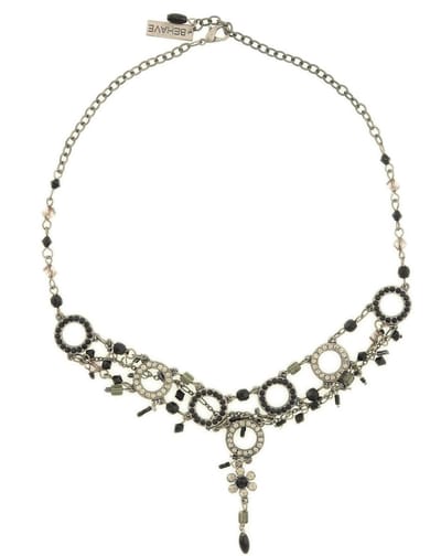 Behave - Vintage ketting dames - Zwart detail - Elegant retro - 42 cm