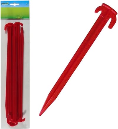 36x Tent haringen van kunststof halfrond 30 cm - Tentharingen - Kampeerspullen - Tent opzetten camping/outdoor benodigdheden