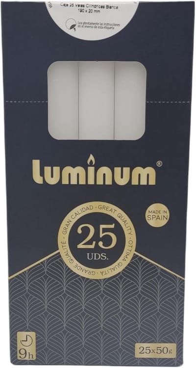 Set van 25 Decoratieve Tafelkaarsen in Diverse Kleuren - 9 Uur Brandtijd