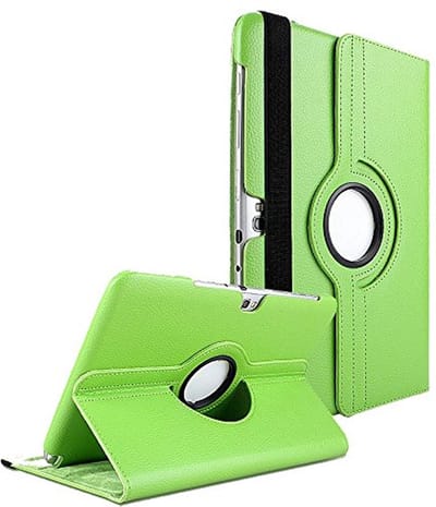 Draaibaar Hoesje - Rotation Tabletcase - Multi stand Case Geschikt voor: Samsung Galaxy Note 10.1 inch 2012 Tablet (N8000 N8010 N8013) - Groen