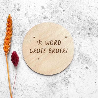 Cirkel | ik word grote broer | 10 cm | Fien & Feau