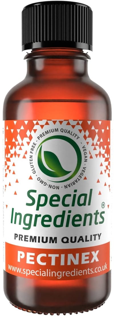 Pectinex - 5 Liter - Enzymatische Pectine Afbraak - Helder Sap - Perfecte Fruittextuur - Fruitpartjes schillen zonder mes - Moderne Gastronomie - Moleculair Koken - Hersluitbare fles - Recycled Plastic