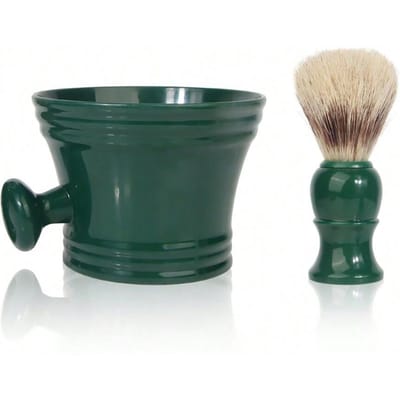 2 stuks Baardverzorging Kom Borstel Kits voor Mannen 1 st Rijke Scheerzeep Schuimkop 1 st Haar Baard Borstel Mannen Scheerborstel Kit