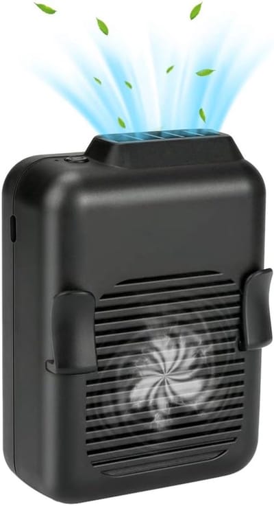 Draagbare Clip Ventilator met Nekkoord en Riemclip - 6000 mAh USB Oplaadbaar - 3 Snelheden - Hands-free Heupventilator voor Buiten, Camping en Werk