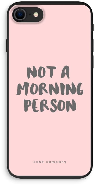 Case Company® - Hoesje geschikt voor iPhone SE 2020 hoesje - Morning person - Biologisch Afbreekbaar Telefoonhoesje - Bescherming alle Kanten en Schermrand