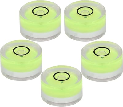 Ronde Precisie Waterpas Set van 5 Stuks, 15 Mm Diameter, Ideaal voor Nauwkeurige Metingen en Kalibratie van Schalen