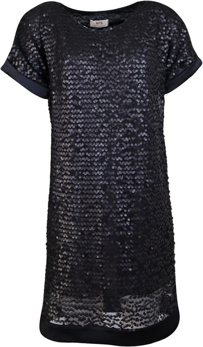 Verysimple • zwarte pailletten jurk • maat 34 (IT40)