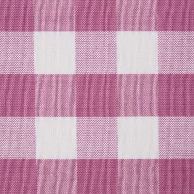 Homescapes Grote geruite katoenen stof roze en wit - verkocht per meter, 150 cm breed