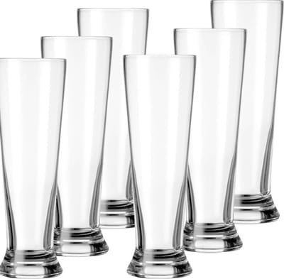 Onis Speciaal bierglazen/weisner glazen - 6x stuks - transparant - 300 ml