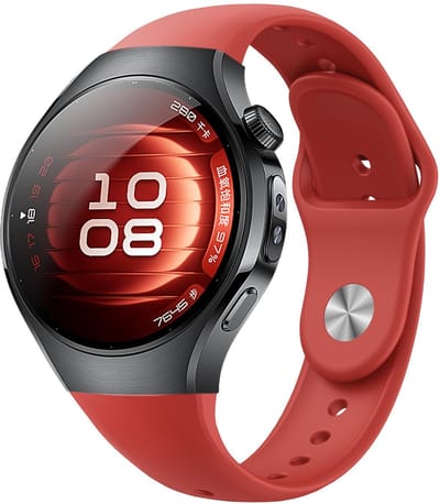 By Qubix - Classic sportbandje 'True Fit' - Rood - geschikt voor Huawei Watch 5 - 46mm