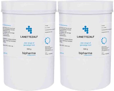 Bipharma Lanettezalf - 2 x 500 gr - Voordeelverpakking