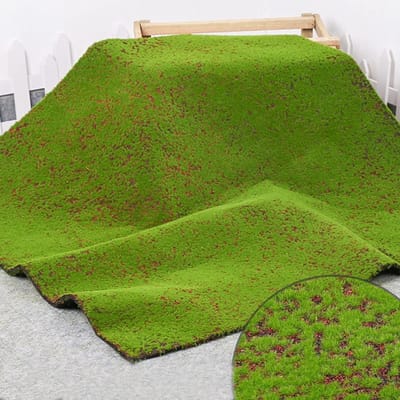 Dailygoods- Kunstmos 100 cm x 100 cm - Kunstgras - Decoratie Mos - Microlandschap - Tuin - Doe-het-zelf - Parelkatoen - Decoratiemateriaal