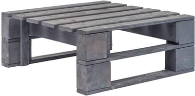 Grijze Houten Pallet Poef Tuin en Binnen - Rustiek en Weerbestendig