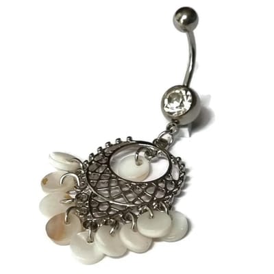 Aramat Jewels | Piercings | Zilverkleurige Zeemeermin Navelpiercing | | | |15mm | Staal | Volwassenen | Verkleurd niet