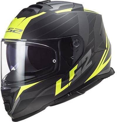 LS2 FF800 Storm II Nerve Mat Zwart Fluo Geel Integraalhelm - Maat XS - Helm