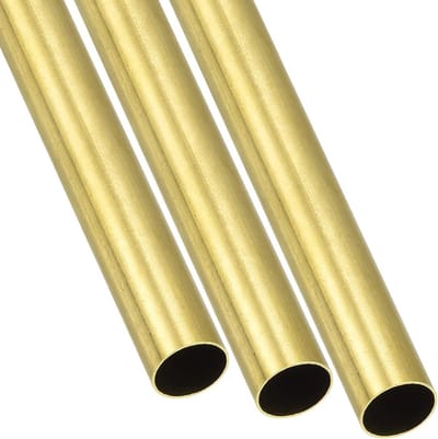 Messing Buizen 10mm AD x 0.25mm Wand x 300mm L - Set van 3 Rechthoekige Hoses voor Huisdecoratie, Machines en Creatieve Projecten