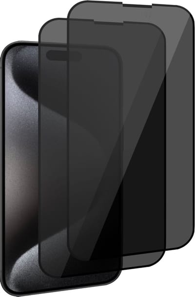 2x Geschikt voor iPhone 15 Screenprotector Privacy - Privacy Beschermglas - Privé GuardCover