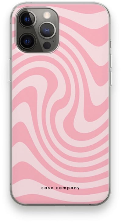 Case Company® - Hoesje geschikt voor iPhone 12 Pro Max hoesje - Swirl Roos - Soft Cover Telefoonhoesje - Bescherming aan alle Kanten en Schermrand