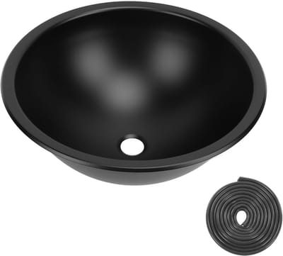 Dailygoody - Ronde RVS Spoelbak 304 - Ideaal voor Keuken, Caravan en Boot - 400x160mm