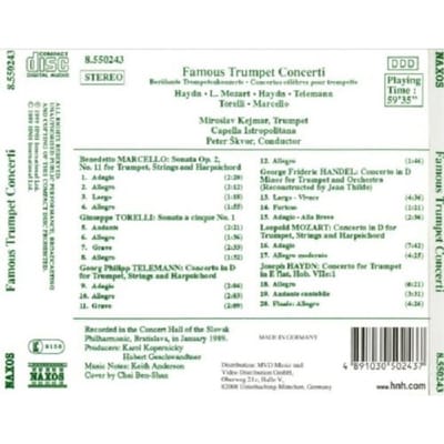 Miroslav Kejmar, Capella Istrapolitana, Peter Skvor - Famous Trumpet Concerti (CD)