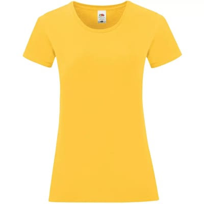 Dames-T-shirt Fruit of the Loom Iconic 150