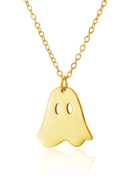 Plux Fashion Spookje Ketting - Goud - 2mm/45cm + 5cm verlengstuk - Heren - Dames - Sieraden - Goude Ketting - Ghost Chain - Stainless Steel - Ketting - Halloween Ketting - Schakel Ketting - Gouden Ketting Dames - Ketting Met Hanger - Halloween