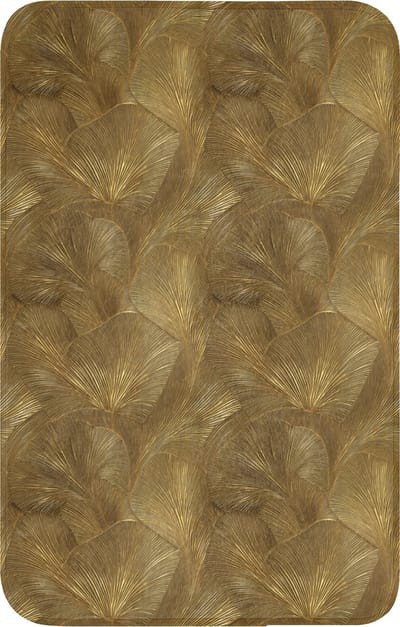WC mat 50x80 cm - Antislip - Organisch - Lijnen - Goud - Toiletmat - Vloermat - Douchemat - Toilet tapijt - Toiletmatten