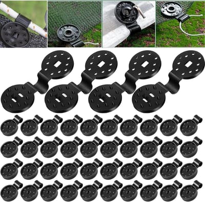 Set van 50 Plastic Klemmen voor Beschermende Doeken, Scherm voor Hekken, Schaduwnet en Windbescherming, Winterbestendig en Eenvoudig te Installeren