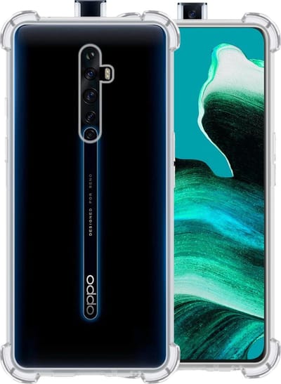 Hoesje - Geschikt voor OPPO Reno 2 - Sterk & Shockproof - Siliconen Case - Back Cover - Telefoon Hoes Shock Proof - Telefoonhoesjes - Transparant