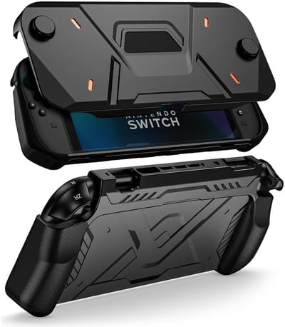 Hoesje Geschikt voor Nintendo Switch 2 - Full Protect Case - Beschermhoes Inclusief Afneembare Voorkant - Zwart