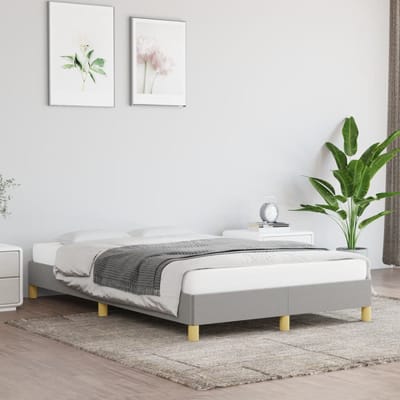 vidaXL - Bedframe - zonder - matras - 120x200 - cm - stof - lichtgrijs