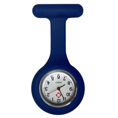 Fako® - Verpleegstershorloge - Zusterhorloge - Verpleegster Horloge - Siliconen Uni - Jeans Blauw
