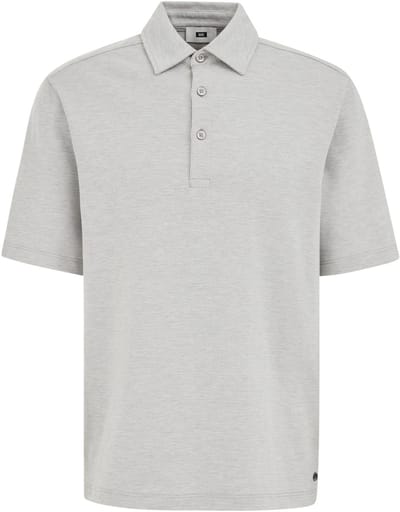 WE Fashion Heren regular fit polo met structuur