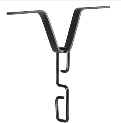 Regenketting Adapter - Dakgoot Bevestiging - Waterafvoer Sturen - Roestvrij Staal - 6.2 Inch Lengte - Zwart