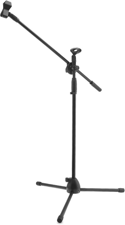Microfoon Stand - Vloerstatief Boomarm - Muziek Opnemen - Stabiele Metalen Basis - 98-170 cm Hoogte - Zwart