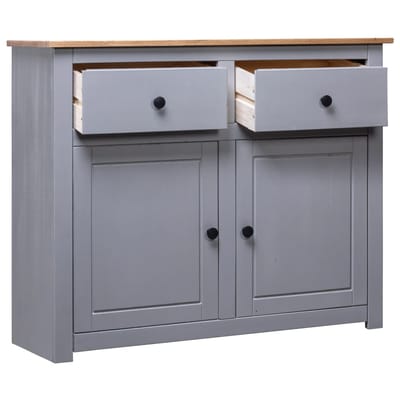 vidaXL - Dressoir - Panama - Range - 93x40x80 - cm - massief - grenenhout - grijs