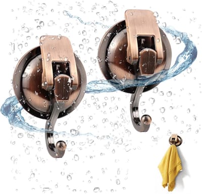 Dailygoods- Handdoekhouder - 2 Stuks Zuignaphaken - Afneembaar en Herbruikbaar - Max. 6 kg - Voor Gladde Oppervlakken - Ideaal voor Badkamer