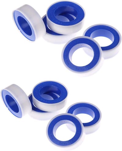 10 Stuks Schroefdraad Tape PTFE Afdichtingsmateriaal voor Loodgieters en Industrieel Gebruik 1/2 Inch