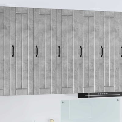 vidaXL - Wandkast - LUCCA - Betongrijs - 30 - x - 31 - x - 100 - cm - Bewerkt - hout