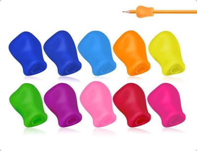 NTHProducts - Kinderschrijfhulpmiddelen - Ergonomisch - Siliconen Penhouders - 9 Kleuren - Verbeteren Schrijfhouding - Geschikt voor Kinderen