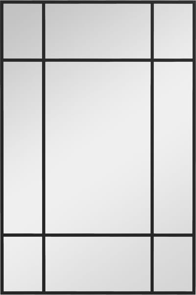 HOMCOM Wandspiegel van glas, 90x2x60cm, zwart
