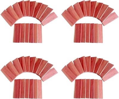 Cederblokken Set - Houtblokken Kast - Kleding Beschermen - Natuurlijke Geur - 64 Stuks - Houtkleur