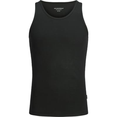 Jack & Jones Heren Tanktop Rib Ronde Hals Zwart - Maat S