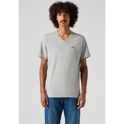 Levi's Original Housemark V-neck Tee Grey Size: M | T-Shirts Outlet | Heren | Grijs