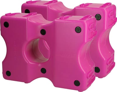 Vplast Hindernis blok - Cavaletti blokken - Springblok - 40 x 30 x 15 cm - Kunststof - 2 Stuks - Roze
