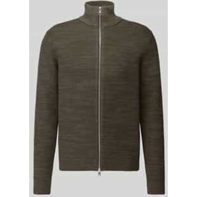 Regular fit gebreid jack van puur katoen model 'DANE'