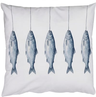 Sierkussens - Kussentjes Woonkamer - 50x50 cm - Vissen - Illustratie - Delfts - Blauw