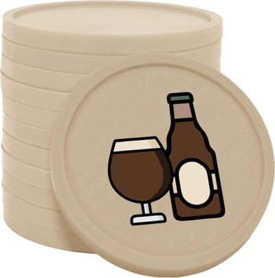 CombiCraft speciaalbier munten beige Ø29mm enkelzijdig bedrukt - 100 stuks